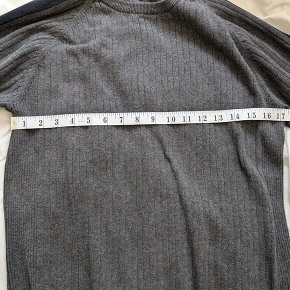 Calvin Klein Jeans Ribbed Crew Neck Sweater Black & Grey Men's Size Large - Picture 5 of 7
